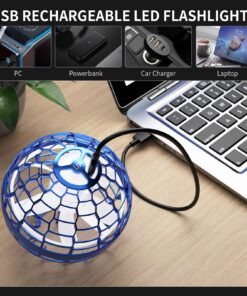 PITKLG Flying Ball Toys 2023 Upgraded Hand Controlled Flying Orb RGB Led Lights Boomerang Spinner 360°Rotating Soaring UFO Mini Drone Toy Safe for Kids Adults(Blue) Blue 19 818KSBXrbL