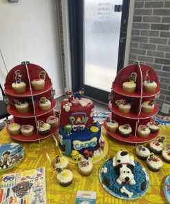 Fun Express Fire Hydrant Cupcake/Dessert Holder (3 Tiers) | Fire Truck | Fireman | Fire Fighter | Themed Birthday Party Supplies & Decor | Fire Department Event 47 818LTVSNpmL