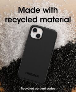 OtterBox iPhone 13 (ONLY) Symmetry Series Case - BLACK, ultra-sleek, wireless charging compatible, raised edges protect camera & screen 11 818LqAgI1fL