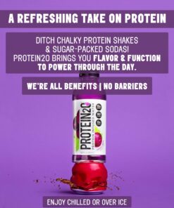 Protein2o 15g Whey Protein Isolate Infused Water, Ready To Drink, Sugar Free, Gluten Free, Lactose Free, Harvest Grape, 16.9 oz Bottle (Pack of 12) 20 818LqKgzaCL