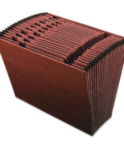 Pendaflex ER17A Earthwise Leather-Look Expanding File, Open Top, A-Z Index, 12 x 10,Red 1 Red