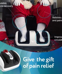 Cloud Massage Shiatsu Foot Massager for Circulation and Pain Relief - Machine for Relaxation, Plantar Fasciitis Relief, Neuropathy, Heat Therapy - FSA/HSA Eligible (White - with Remote) White - With Remote 22 818MKB3s5tL