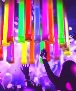 PartySticks Glow Sticks Party Supplies for Kids and Adults (25pk Assorted) - 6 Inch Bulk Glow Light Up Sticks Party Favors, Glow in the Dark Party Decorations, Waterproof Nontoxic Glow Necklaces 25pk Assorted 17 818MRbCULjL