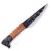 Norse Tradesman Viking Knife With Boar's Head Hilt & Leather Sheath - 5.5" Carbon Steel Blade 47 818NCb eebL