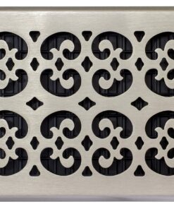 Decor Grates SP610W-NKL Scroll Steel Plated Wall/Ceiling Register, 6 x 10-Inch, 6 x 10 Inch, Brushed Nickel 13 818NaB1mFHL