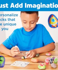 Creativity For Kids Hide and Seek Rock Painting Kit - Arts and Crafts for Kids Ages 6-8+, Gifts for Kids, Craft Kit with 10 Rocks and Waterproof Paint, Small Original 34 818NbdiYML