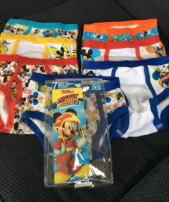 Disney Boys' Mickey Mouse 100% Combed Cotton Briefs Available in Sizes 2/3t, 4t, 4, 6 and 8 7-pack 15 818NhOmeaxL
