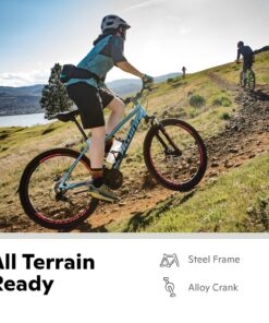 Schwinn High Timber Youth/Adult Mountain Bike for Men and Women, Aluminum and Steel Frame Options, 7-21 Speeds Options, 24-29-Inch Wheels Silver 24-Inch Wheels 12 818NtpeoG9L