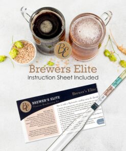 Brewer's Elite Hydrometer - for Home Brew Beer, Wine, Mead and Kombucha - Deluxe Triple Scale Set, Hardcase and Cloth - Specific Gravity ABV Tester Hydrometer Set 30 818OLyFBm1L 1