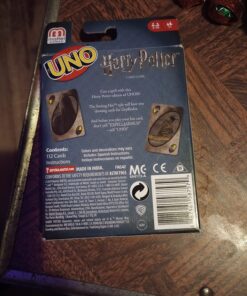 Mattel Games UNO Harry Potter Card Game Movie-Themed Collectors Deck of 112 Cards with Hogwarts Character Images, Gift for Fans Ages 7 Years Old & Up 35 818P3mQQ9L