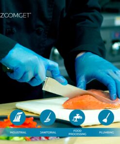 GLOVEWORKS Blue Vinyl Light-Industrial Disposable Gloves, 3 Mil, Food-Safe, Latex & Powder-Free, Medium, Case of 1000 13 818PcfjYKUL