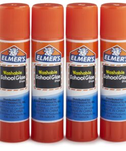 Elmer's All Purpose School Glue Sticks, Clear, Washable, 4 Pack, 0.24-ounce sticks Standard Stick 4 Count 17 818Q6iQSN2L