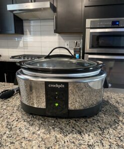 Crock-Pot 6 Quart Programmable Slow Cooker and Food Warmer Works with Alexa, Stainless Steel (2139005) Programmable Stainless Steel 46 818QPIDUc4L