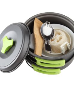 Alternative view of MalloMe Camping Cookware Mess Kit for Backpacking Gear – Camping Cooking Set - Camping Pots and Pans Set - Backpacking Stove/Portable Stove Compatible - Camp Kitchen Equipment Accessories Pot 1 Liter Pot