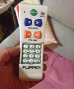 Flipper Big Button Universal TV Remote - Seniors, Elderly - Simple, Works TV & Cable - Favorite Channels - Learning - Supports IR Devices 38 818S30EpQhL