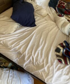 Danjor Linens King Size Sheets Set - 6 Piece Set Including 4 Pillowcases - Deep Pockets - Breathable, Soft Bed Sheets - Wrinkle Free - Machine Washable - White King Bed Sheets - 6 pc 45 818SLl ptlL