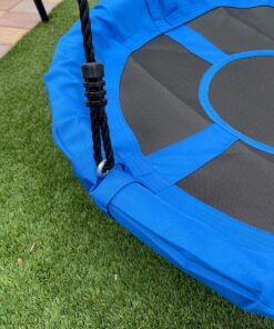 SUPER DEAL 40 Inch Blue Saucer Tree Swing Set for Kids Adults 800lb Weight Capacity Waterproof Flying Swing Seat Textilene Fabric with Adjustable Hanging Ropes for Outdoor Playground, Backyard 29 818SNwWeVzL