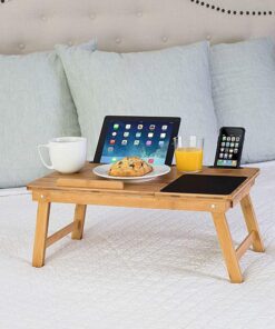 Sofia + Sam Multi Tasking Lap Desk with Adjustable Tilt Surface | Mouse Pad | Fits Laptops Up to 15" | Tablets Up to 9.6" | Smart Phones Up to 3.5" | Natural | | Computer Lap Tray 26 818SsGQmnoL