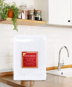 Utopia Kitchen [12 Pack Flour Sack Tea Towels, 28" x 28" Ring Spun 100% Cotton Dish Cloths - Machine Washable - for Cleaning & Drying - White 12 Pack 26 818TJonKaQL