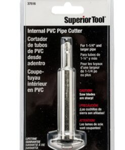 Superior Tool 37516 1-1/4" Internal PVC Pipe Cutter-One and a Quarter Inch Pipe Cutter for PVC, Grey/Black 9 818TKqpmR3S