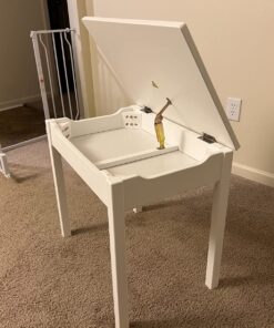 Amazon Basics Wood Lift-Top Kids Rectangular Study Desk, White 31 818Tf9VS2ZL