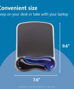 Kensington Duo Gel Mouse Pad with Wrist Rest - Blue (K62401AM),9.625*6.625 inches 22 818TuekbD3L