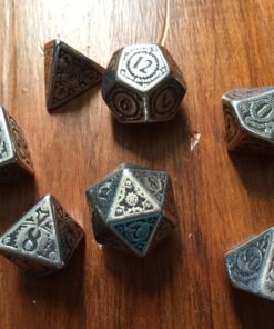 Q WORKSHOP Metal Steampunk Dice Set 7 Polyhedral Pieces 16 818UDsvnqhL