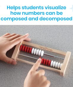 hand2mind Mini 20 Bead Wooden Rekenrek, Abacus for Kids Math, Math Manipulatives Kindergarten, Counting Rack for Kids, Counters for Kids Math, Educational Toys for Elementary Kids (Set of 4) Games Set of 4 17 818UKt5TgL