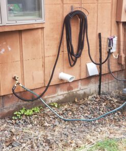 Kasian House Heavy Duty Brass Garden Hose Splitter, Y Valve, 2 Way Connector for Outdoor Faucet, Outside Water Bib Spigot Adapter, Large Comfort Grip Handles, 2 Extra Rubber Washers 19 818UXOK9WKL