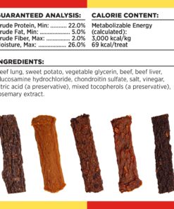 BIXBI Hip & Joint Support Beef Liver Jerky Dog Treats, 5 oz - USA Made Grain Free Dog Treats - Glucosamine, Chondroitin for Dogs - High in Protein, Antioxidant Rich, Whole Food Nutrition, No Fillers 5 Ounce (Pack of 1) 10 818UhITAWlL