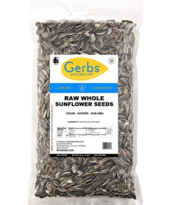 GERBS Raw Whole Sunflower Seed In Shell 2 lbs., Top 14 Allergy Free Foods, Healthy Superfood Snack, Non GMO, No Oils, No Preservatives, Resealable Bag, Gluten Free, Peanut Free, Vegan, Keto, Kosher 2 Pound (Pack of 1) 17 818UpuQBsnL