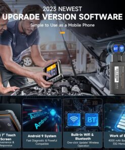 FOXWELL OBD2 Scanner NT809BT, 2023 Updated NT809 NT624 NT630 Wireless Bluetooth Diagnostic Scan Tool Active Test, 30+ Services FCA AutoAuth, 3-Year Free Update Full Systems Diagnostic One Click Update 25 818UtCN5bnL