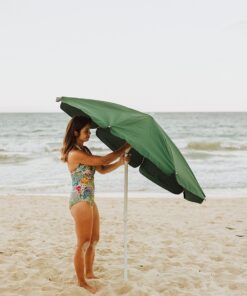 ONIVA - a Picnic Time Brand Outdoor Canopy Sunshade Beach Umbrella 5.5' - Small Patio Umbrella - Beach Chair Umbrella, (Hunter Green) Hunter Green 28 818WAa OAFL