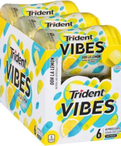 Alternative view of Trident Vibes Sugar Free Gum, Ooh La Lemon Flavor, 6 Go-Cup (240 Pieces Total) 24 Count (Pack of 4) Chewing Gum