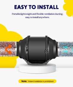 iPower GLDUCT4X8C 4 inch 8 feet Non-Insulated Flex Air Aluminum Foil Ducting Dryer Vent Hose for HVAC Ventilation with 2 Clamps, 4'' X 8', Silver 4'' X 8' 25 818YfYCJgOL