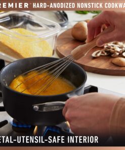 Calphalon Premier Hard-Anodized Nonstick Cookware, 11-Piece Pots and Pans Set New Cookware Set w/ MineralShield™ 14 818Ypy4jO1L