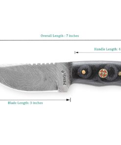 Perkin Damascus Steel Knife Small Bushcraft Knife 14 818Yvs6delL