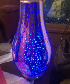 Porseme Essential Oil Diffuser, Aroma Ultrasonic Humidifier with Rose Gold Handmade Glass, BPA Free, 7 Color Changing Night Light, Waterless Auto-Off, Timer Setting (Rose Gold Volcano) B2-100ml Rose Gold Volcano 14 818Z3A5GTIL