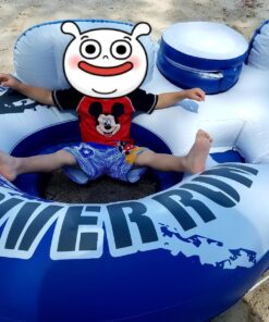 Intex River Run II Model 58837EP 18 Gauge Lightweight Durable Water Tube Float Raft Lounger with Built in Cooler and Cup Holder 2 Pack 29 818ZfiGA0ML