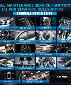 Alternative view of FOXWELL NT510 Elite fit for BMW OBD2 Scanner Full System Car Scan Tool, Bi-Directional Diagnostic Tool with All Reset Service, Battery Registration Tool, ABS Bleed SRS EPB SAS Oil Reset Code Reader