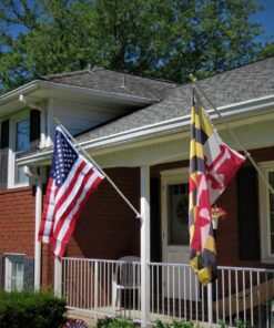 Grace Alley Flag Pole: 6 Foot Tangle Free Spinning Flag Pole. Residential or Commercial Flag Pole. Wind Resistant/Rust Free. (Silver) Silver 32 818bjcmFhJL
