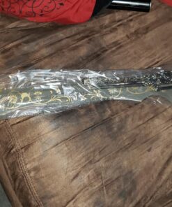 K EXCLUSIVE STEAMPUNK GUN BLADE SWORD from Nylon Shoulder Sheath, A Must for your Costume or Collection, Finely Crafted Antique Finish, Laser-Etched and Engraved Accents, Spinning Barrel-26 Overall 18 818blomOAVL