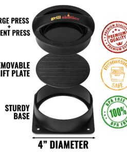 Grillaholics Stuffed Burger Press and Recipe eBook - Extended Warranty - Hamburger Patty Maker for Grilling - BBQ Grill Accessories 25 818dDXapu3L