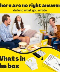 OFF TOPIC Party Game for Adults - Fun Adult Board Games for Groups of 2-8 Players - Hilarious Game Night Card Game for Friends, Family & More Yellow 35 818eAvqNsoL