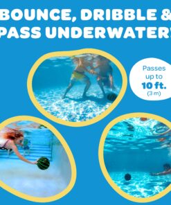 Watermelon Ball The Original Pool Toys for Kids Ages 8-12 - 9 Inch Pool Ball for Teens, Adults, Family - Pool Games, Pool Toys, Fun Swimming Pool Games, Water Football, Tag, Diving and Beach Ball Play 9 inch Ball - Green 18 818fASnNuzL