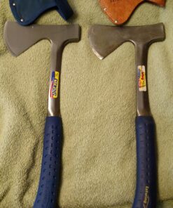 ESTWING Camper's Axe - 16" Hatchet with Forged Steel Construction & Shock Reduction Grip - E44A 16" (Inches) Blue 41 818fAd3gKDL