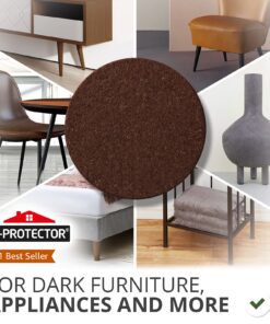 Alternative view of Felt Furniture Pads X-PROTECTOR 181 PCS Premium Furniture Pads - Felt Pads Furniture Feet Best Wood Floor Protectors - Protect Your Hardwood & Laminate Flooring! Brown 181 PCS Brown