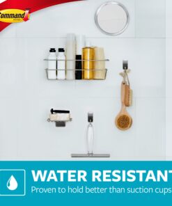 Command Bath Large Water-Resistant Adhesive Refill Strips, 4-Large Strips, Re-Hang Large Bath Hooks or Caddies 23 818gug5VrXL