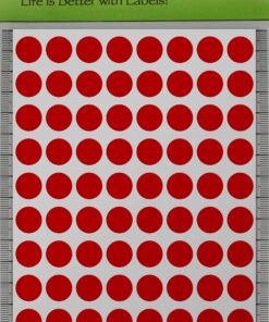Royal Green Color Coding Labels Round Stickers - 1200 Pack, Small Circle Blank Labels for Easy Organizing Labels, Jars, Supplies, Boxes, Inventory for Office & Home - 15 Sheets, 1/2 Inch, Red 13 818jDQkpA8L