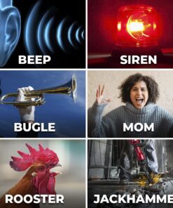 SHARP Big Bang Super Loud Alarm Clock for Heavy Sleepers, 6 Extremely Loud Wake Up Sounds: Rooster, Bugle, Nagging Mom, Jackhammer, Siren, Beep – Up to 115db Volume, Red/Black with Red LED Display 19 818jIJVq6ML